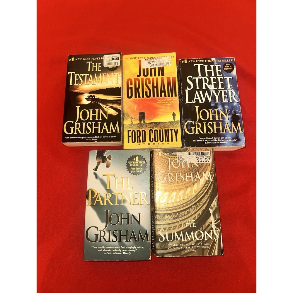 John Grisham Novels Five Paperbacks